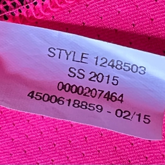 UNDER ARMOUR Fitted HeatGear Coral Pink Short Sleeve Shirt Women's Size M - Picture 11 of 11